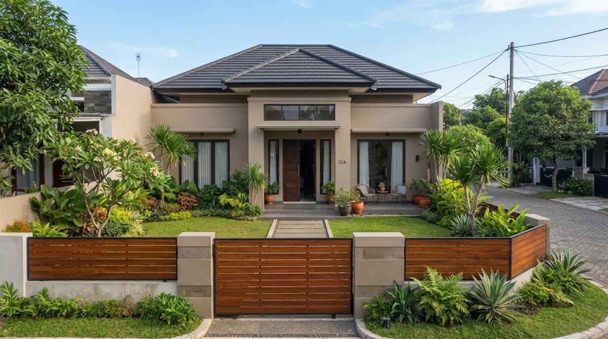 Warna Cat Rumah yang Cocok dengan Pagar Kayu
