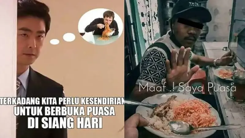 10 Meme Kocak Orang Batal Puasa Ini Bikin Tepuk Jidat