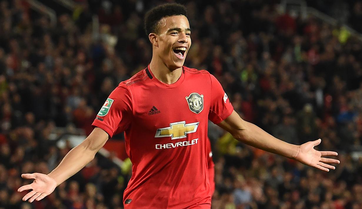 5. Mason Greenwood (Manchester United) – Pemain muda ini menjadi tumpuan Setan Merah di lini depan. Cederanya Marcus Rashford dan Anthony Martial memaksa manajer Ole Gunnar Solskjaer akan memainkannya sejak menit awal. (AFP/Paul Ellis)