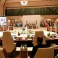 Para menteri luar negeri Arab pada pertemuan persiapan menjelang KTT Luar Biasa Liga Arab di Riyadh diperkirakan akan menggarisbawahi tuntutan agar perang Israel di Gaza diakhiri. (AFP/Yazid al-Duwihi)