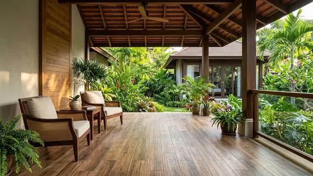 Warna Keramik Lantai Teras yang Bagus untuk Rumah Tropis/AI Generated
