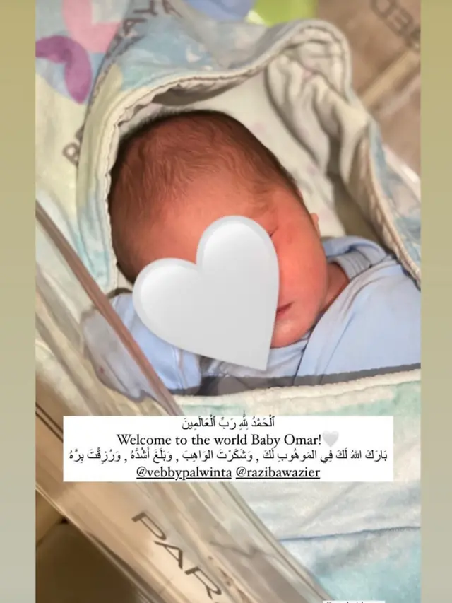 Wajah anak kedua Vebby Palwinta bikin penasaran