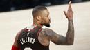 Penghargaan rekan setim ideal atau Twyman-Stokes Teammate of the Year dinobatkan kepada guard Portland Trail Blazers, Damian Lillard. (Foto: Getty Images via AFP/Steph Chambers)