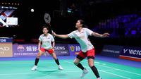 Ganda putri Indonesia Amallia Cahaya Pratiwi/Siti Fadia Silva Ramadhanti mengalahkan pasangan Kanada Catherine Choi/Josephine Wu 21-18 dan 21-11 pada partai keempat Grup C Piala Uber 2026 di Forum Horsens, Denmark, Sabtu (25/4). (foto: PBSI)