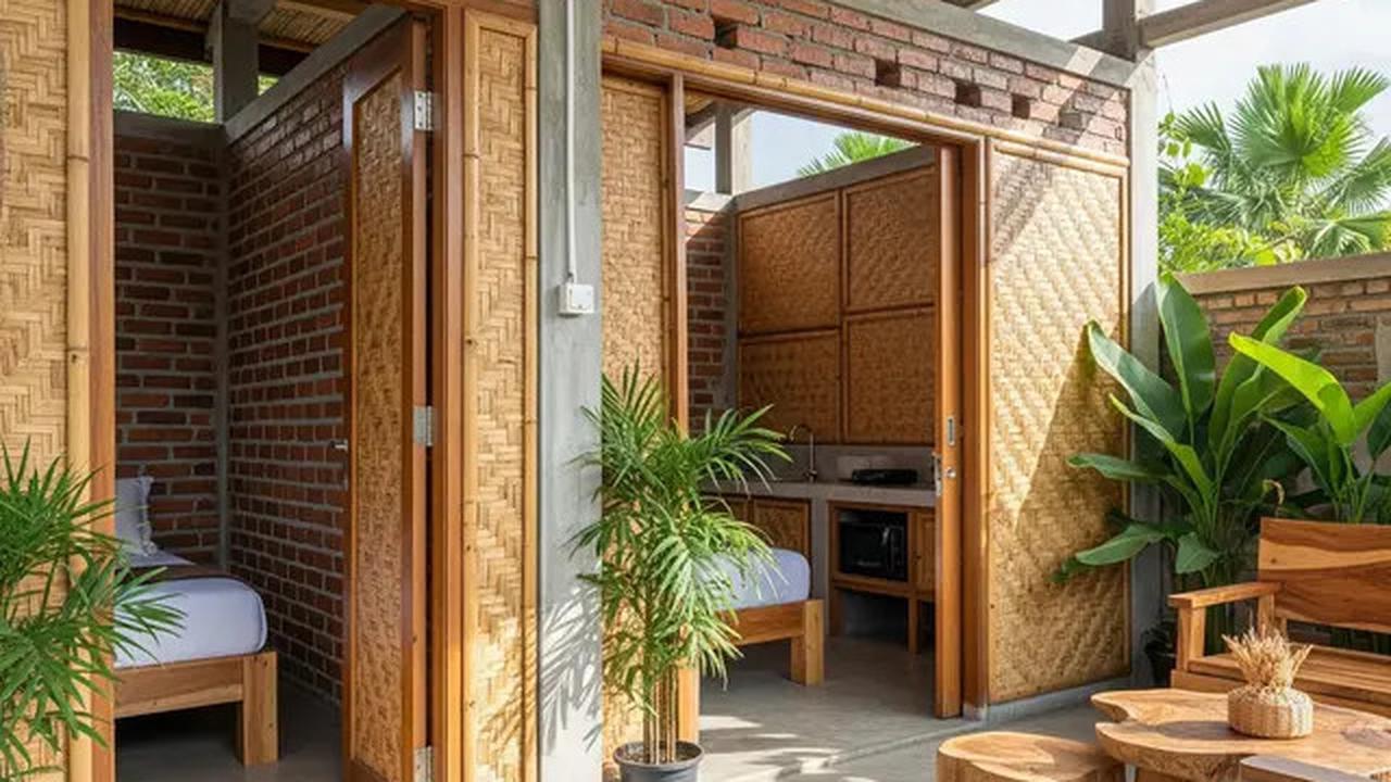 10 Inspirasi Desain Rumah Kecil Batako dan Bambu Hemat Biaya, Nyaman dan Estetis