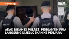 Seorang tahanan melangsungkan pernikahan di Polres Jepara, Jawa Tengah, Rabu siang. Usai menjalani akad nikah, pengantin Pria kembali masuk ke ruang tahanan untuk melanjutkan proses hukum yang menjeratnya.