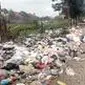 sebagian sampah yang tersebar di jalan KH Mustofa Kamil Garut beberapa waktu lalu (Liputan6.com/Jayadi Supriadin)