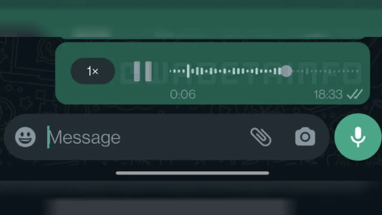 Tampilan voice note baru di WhatsApp. Dok: wabetainfo.com