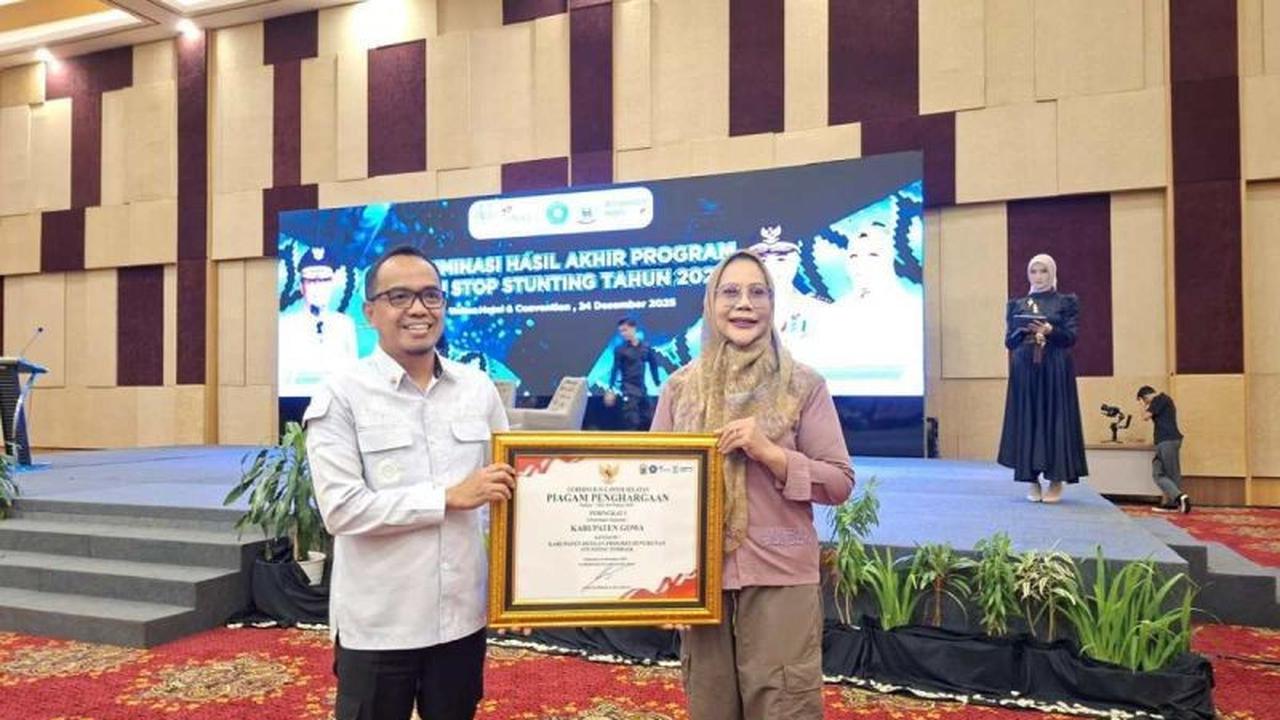 Pemkab Gowa Raih Penghargaan atas Keberhasilan Penurunan Stunting Gowa Menjadi 17 Persen