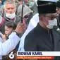 Ridwan Kamil di pemakaman anaknya, Emmeril Kahn Mumtadz atau Eril. (YouTube/ Liputan6)