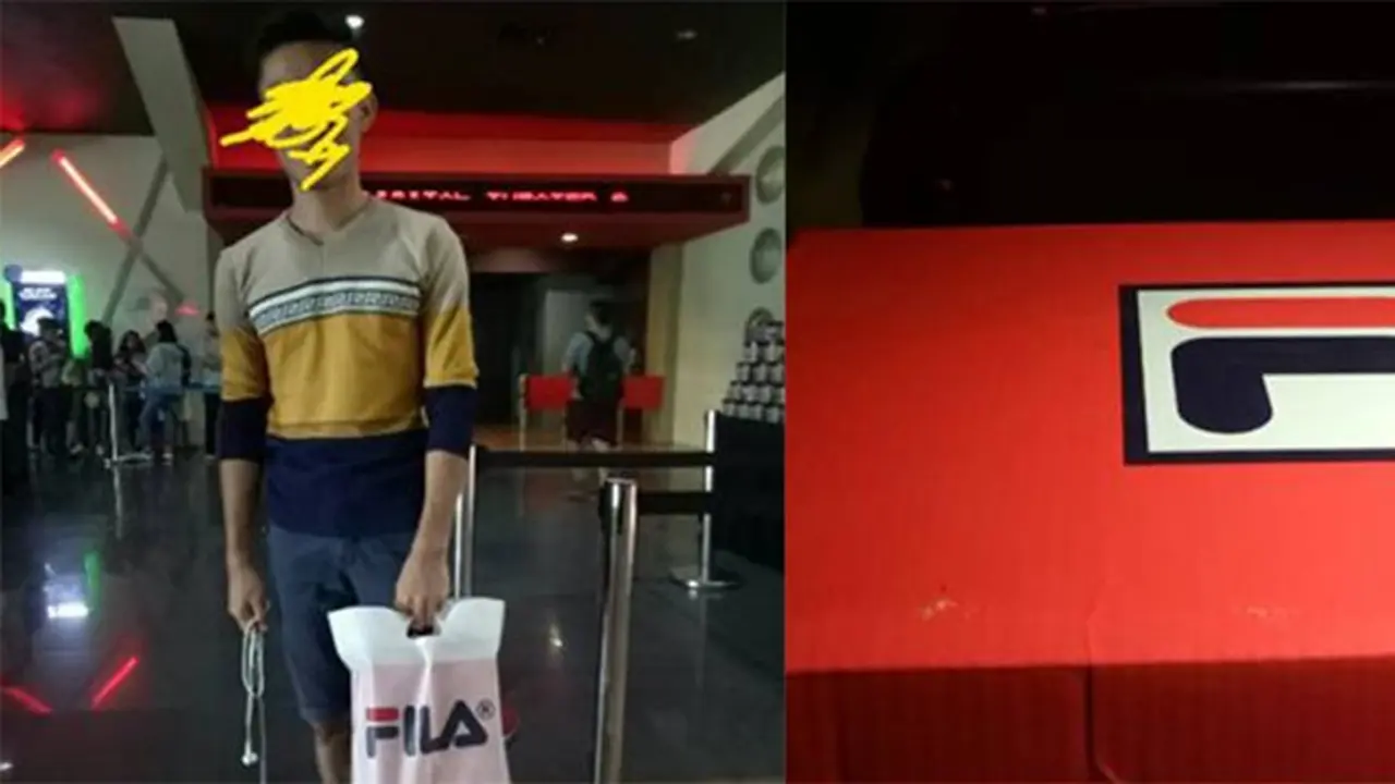Seorang Pria Bawa Kardus Sepatu (Foto: Facebook.com/Christian Job Ramos)