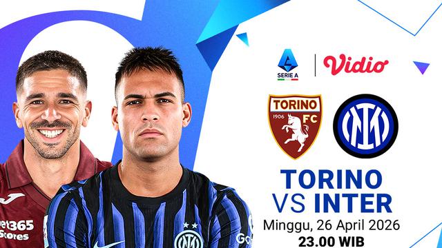 Torino vs Inter Milan menjadi laga penentuan dalam perburuan gelar juara Serie A. Eksklusif hanya di Vidio.