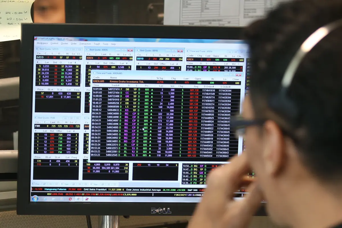Pasar saham Indonesia naik 23,09 poin