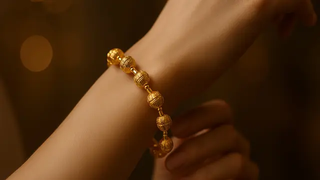 Gelang Emas 24 Karat 5 Gram Motif Bambu