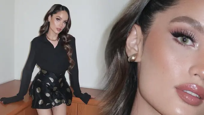 Pesona Cinta Laura Bak Barbie Modern dengan Makeup Glowing Rona Peach yang Flawless