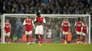 <p>Arsenal sendiri meski kalah telah memastikan tiket berlaga ke kompetisi Liga Champions musim depan. (AP Photo/Dave Thompson)</p>