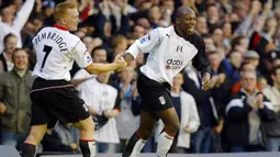 Luis Boa Morte yang telah pensiun pada Januari 2013 bersama Chesterfield FC di League Two Liga Inggris, mengoleksi total 28 assist di Premier League Liga Inggris dari 296 laga bersama 4 klub, Arsenal, Southampton, Fulham dan West Ham United mulai musim 1997/1998 hingga 2010/2011. (AFP/Joshua Roberts)