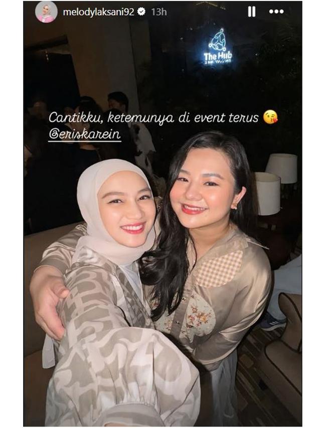 6 Potret Haruka dan Melody Dukung Adhisty Zara di Premiere Film Cinta Dalam Ikhlas