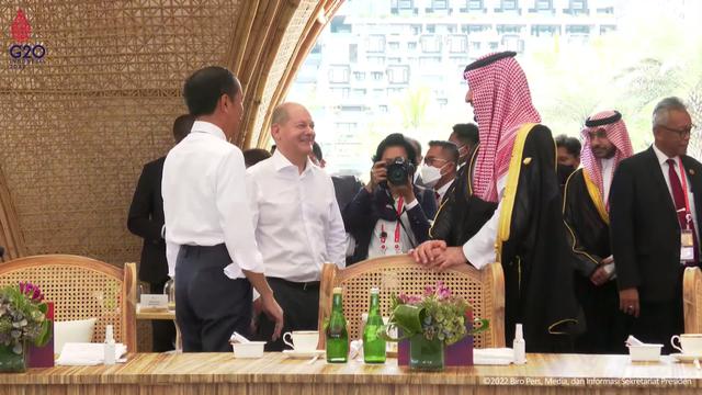 Momen makan siang para presiden G20 di The Ampurva Kempinski, di sela-sela diskusi KTT pada Selasa (15/11/2022). (Liputan6/Benedikta Miranti)