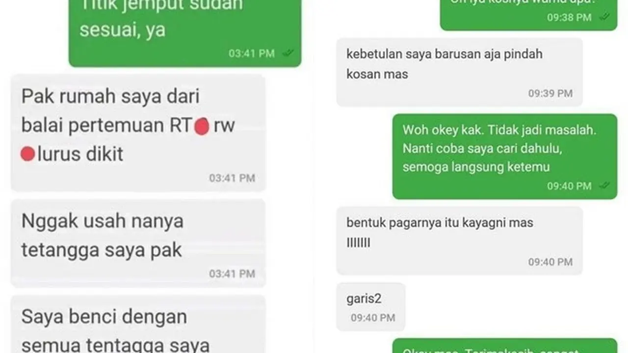 6 Chat Penumpang Jelaskan Lokasi Penjemputan ke Ojek Oline Ini Kocak