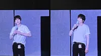 Kyuhyun Nyanyikan Lagu Sisa Rasa Mahalini Secara Live di Konser Perdana Restart di Jakarta, Sabtu (18/5/2024) (Liputan6.com/Rosaria Arum Prakoso)