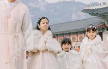Potret 3 Putri Cantik Surya Insomnia Liburan di Korea Selatan, Kompak Pakai Hanbok Bak Princess