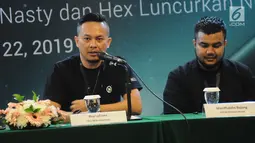 CEO NCIG Indonesia Roy Lefrans berbicara dalam peluncuran  rokok elektrik NCIG oleh Nasty dan Hex di Jakarta, Jumat (22/3). NCIG Indonesia hadir sebagai POD rokok elektrik pertama yang bercukai. (Liputan6.com/HermanZakharia)