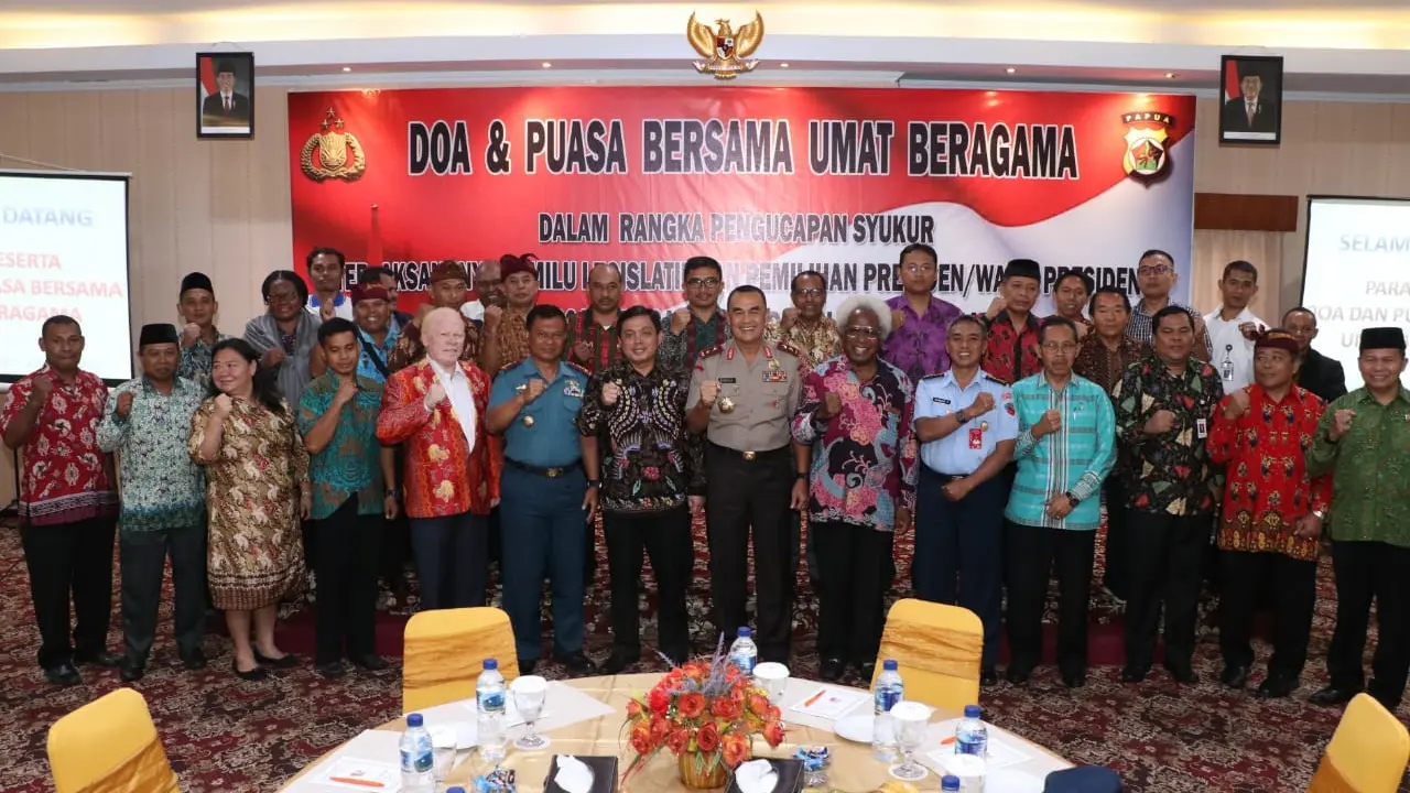 Doa syukur lintass agama Pemilu damai di Papua