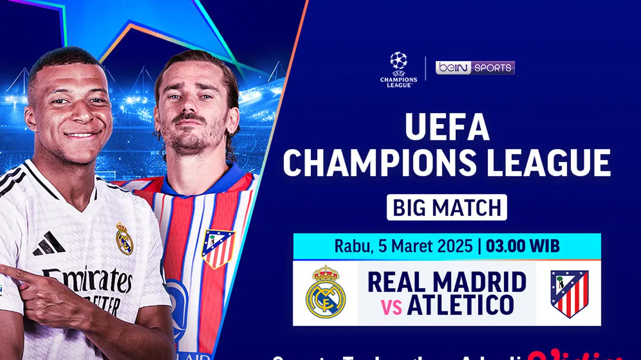 Live Streaming Big Match Liga Champions: Real Madrid vs Atlético Madrid di Vidio