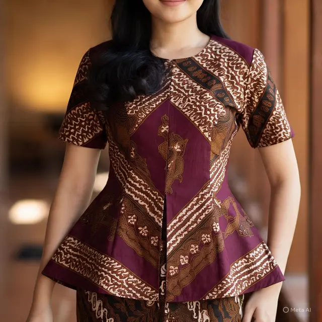 Model Batik Wanita Peplum