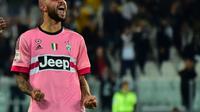 Agen Simone Zaza memastikan kliennya tak akan hengkang dari Juventus pada Januari 2016. (AFP/GIUSEPPE CACACE)