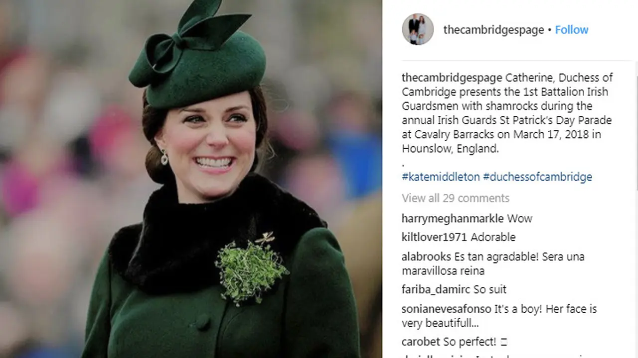 Kate Middleton Gunakan Mantel Hijau Kesayangan di St. Patrick's Day