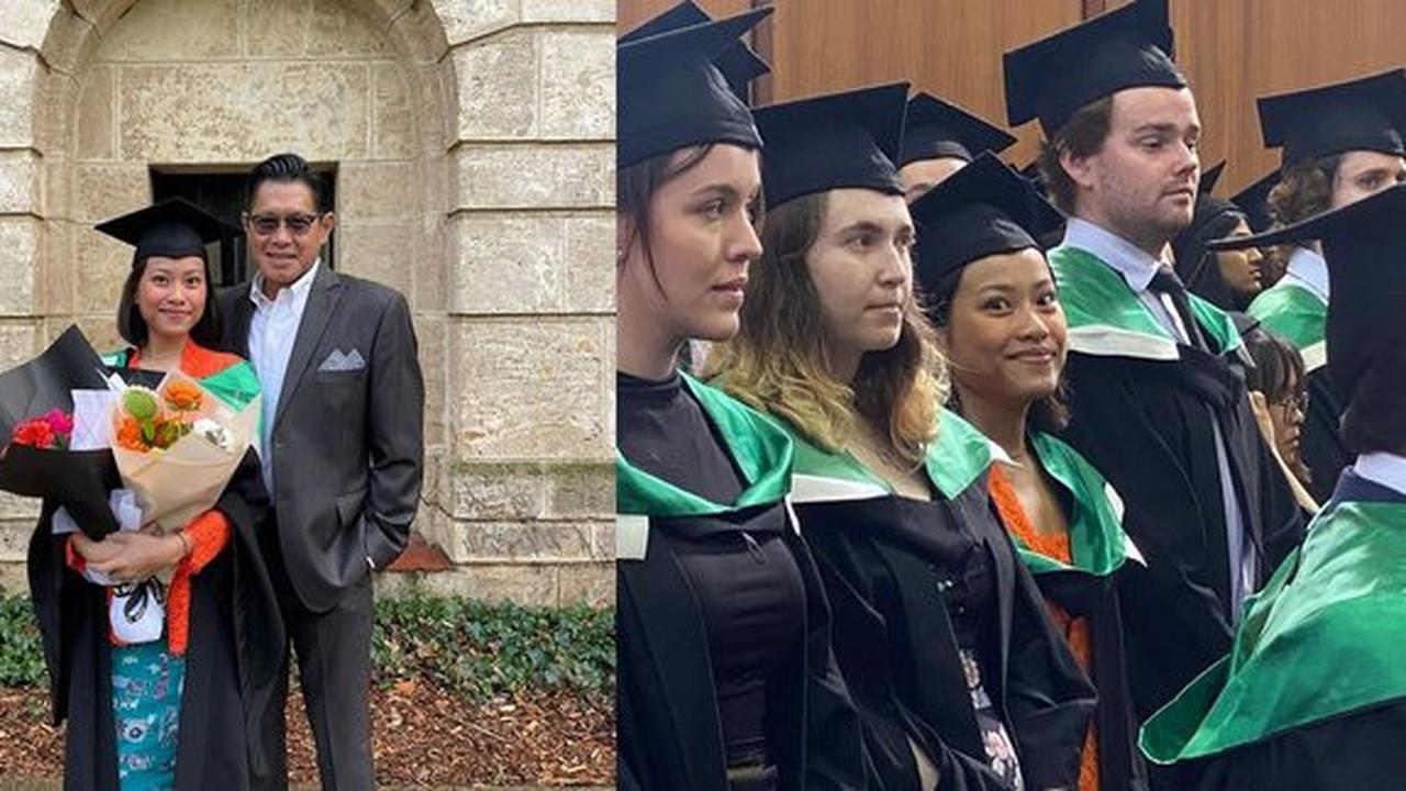Didampingi Ayahnya, Intip Potret Cantik Kayla Zefannya Putri Becky Tumewu Berebaya Saat wisuda di University of Western Australia