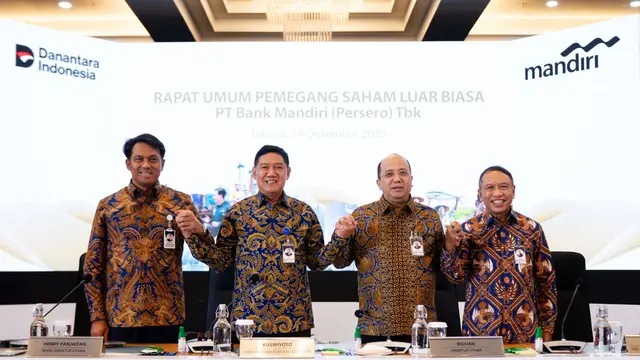 Rapat Umum Pemegang Saham Luar Biasa PT Bank Mandiri Tbk (BMRI), Jumat (19/12/2025). (Foto: Bank Mandiri)
