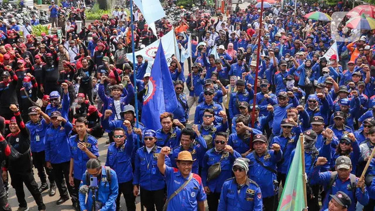 Desak Pengupahan Tak Pakai PP 51/2023, Buruh Berunjuk Rasa di Kemnaker