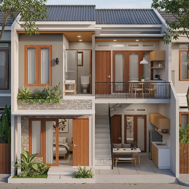 6 Desain Rumah Ukuran 6x8 Meter yang Fungsional, Solusi Hunian Minimalis Modern