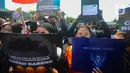 Demo ini bagian dari gerakan 'peringatan darurat Indonesia' yang viral di media sosial setelah DPR bermanuver mengabaikan putusan MK. (merdeka.com/Arie Basuki)