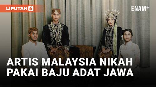 VIDEO: Artis Malaysia Nikah Pakai Baju Adat Jawa, Netizen: Manis Betul