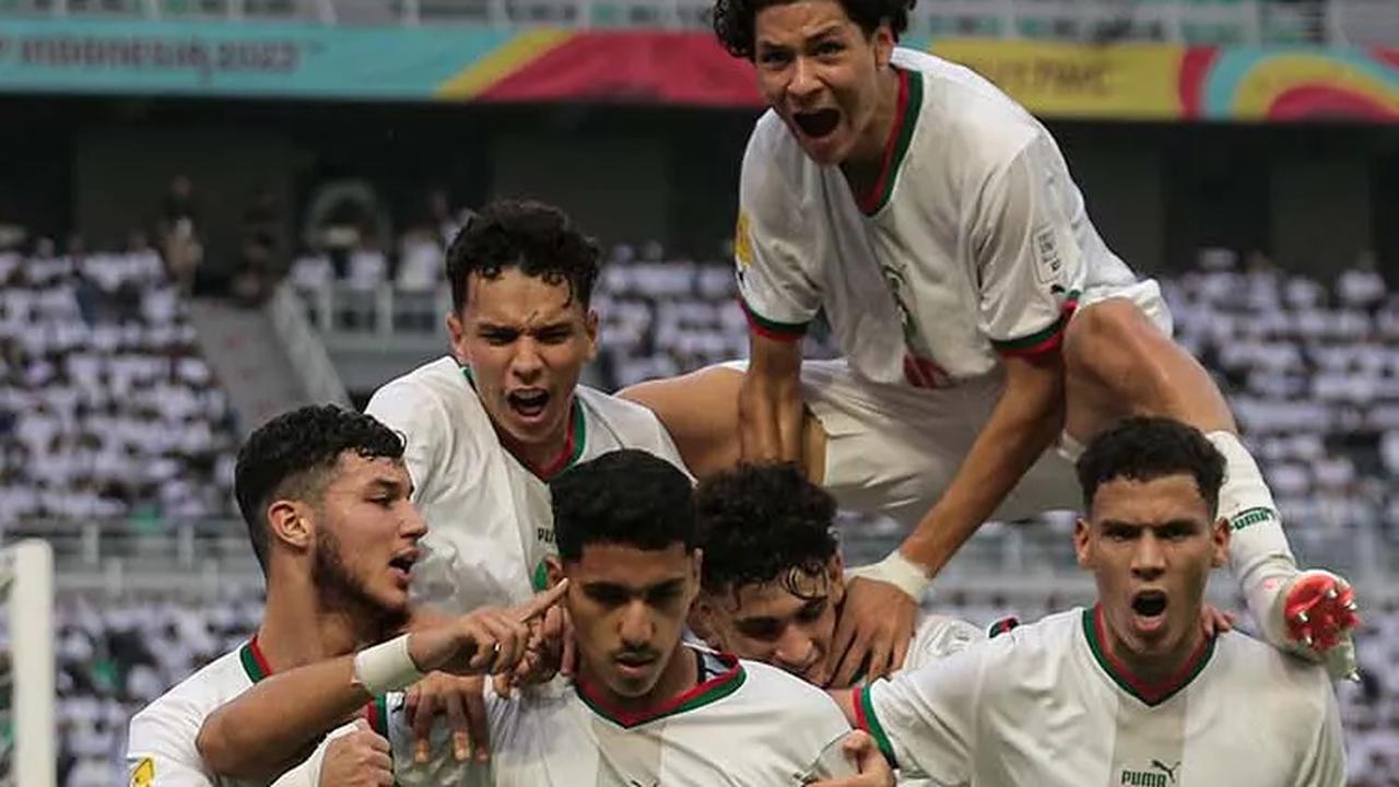 FOTO: Maroko Tekuk Panama, Saifdine Chlaghmo Cetak Gol Pertama di Piala Dunia U-17