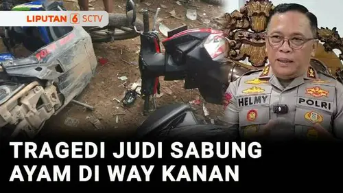 VIDEO: Polda Lampung Sita 40 Kendaraan dari Lokasi Judi Sabung Ayam di Way Kanan