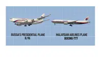 Malaysia Airlines MH370 mirip dengan pesawat Kepresidenan Rusia (RT)
