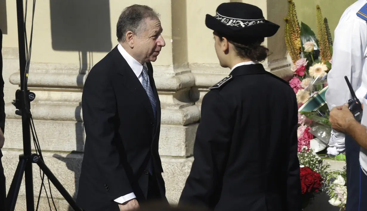 Presiden FIA, Jean Todt, juga hadir. (AP Photo/Lionel Cironneau)