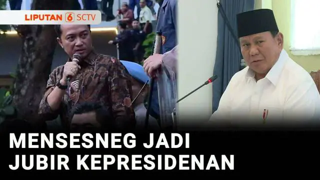 Presiden Prabowo Subianto menunjuk Menteri Sekretaris Negara (Mensesneg) Prasetyo Hadi sebagai Juru Bicara Presiden. Informasinya kami rangkum dalam Kilas Politik.