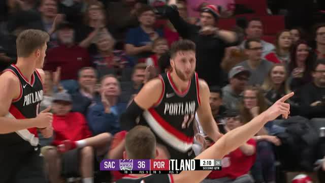 Portland Trail Blazers mengalahkan Sacramento Kings dengan skor 102-90 dalam lanjutan pertandingan NBA 2017-2018.