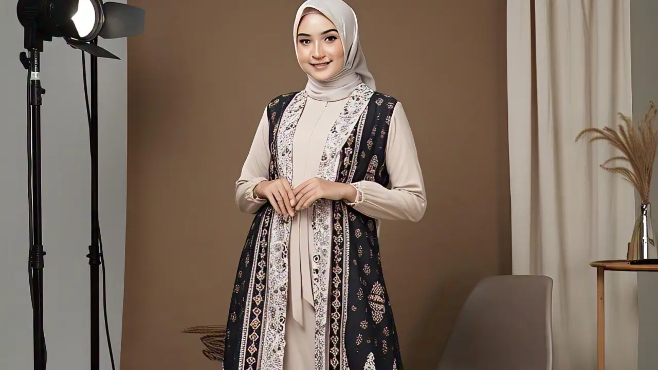 Model Gamis Rompi Panjang Terbaru