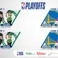 NBA Playoff 2018 Game 3 dan Game 4, Cleveland Cavaliers Vs Boston Celtics, Golden State Warriors Vs Houston Rockets (Bola.com/Adreanus Titus)