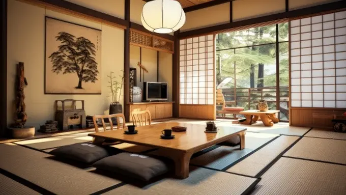 Ilustrasi Rumah Sederhana Gaya Jepang (credit: freepik)