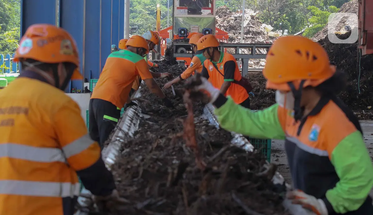 Pemerintah Provinsi (Pemprov) DKI Jakarta juga akan membagikan pupuk kompos hasil olahan kepada masyarakat sekitar. (Liputan6.com/Herman Zakharia)