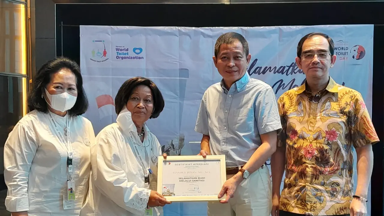 Seminar World Toilet Day oleh Asosiasi Toilet Indonesia di Jakarta, Jumat (18/11/2022)