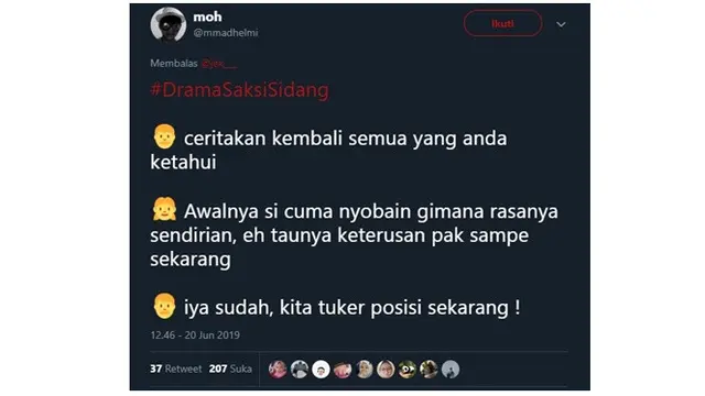 Drama Saksi Sidang Ala Netizen Ini Bikin Senyum-senyum